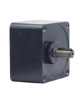 Side view of 90x90mm Flange Gearbox For AC Motors, Adjustable Speed Gear Head With 12mm Output Shaft, 5GN Reducer, fixed speed option, high efficiency.
