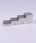 Pro Grade Four Step 1018 Steel Test Block Set With 0.25 Inch 0.5 Inch 0.75 Inch And 1 Inch Steps, ASTM E797 Certified, Includes ABS Carrying Case And Certificate, four-step steel block
