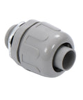 No Sweat Half Inch Npt 180 Degree Straight Conduit Connector Plug 20 Pack showing a gray hybrid connector fitting.