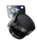 Heavy Duty 4 Pack 40mm Swivel Furniture Casters With 34x34mm Plate, Metal Ball Bearing, Silent Brakes, Trolley Rollers For Carts