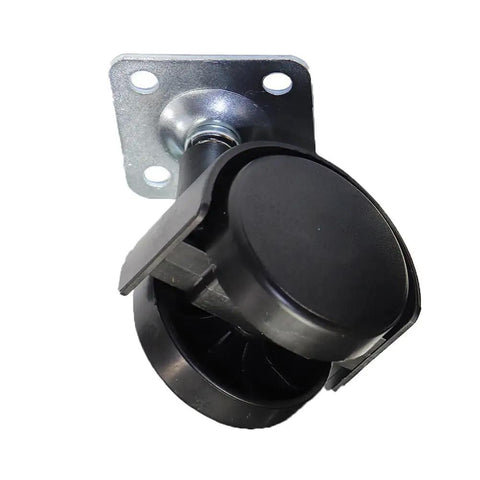Heavy Duty 4 Pack 40mm Swivel Furniture Casters With 34x34mm Plate, Metal Ball Bearing, Silent Brakes, Trolley Rollers For Carts