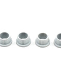 Wheel Bushing Set For Tow Behind Lawn Sweeper Replacement 4 Pack Fits 42 Inch Wide Sweepers To Restore Smooth Wheel Action And Durable Performance On Yard Cleanup, four gray plastic bushings