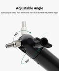 Close-up of Universal Solar Panel Wall Mount with 360° swivel and 180° tilt for Ring Eufy Arlo Wyze Reolink, extended arm visible