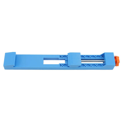 Zerodis Circular Saw Guide Clamp With Bidirectional Locking For 4 To 6 Inch Dust Cutters And Marble Machines Heavy Duty ABS Plastic Base side view in blue