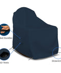Adirondack Chair Cover Waterproof UV Weatherproof All Season Outdoor Furniture Cover With Air Vent And Drawstrings Blue