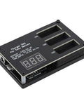 3 Bay Fast Charging Station for Tello Drone Batteries with LED display and three charging slots on white background.