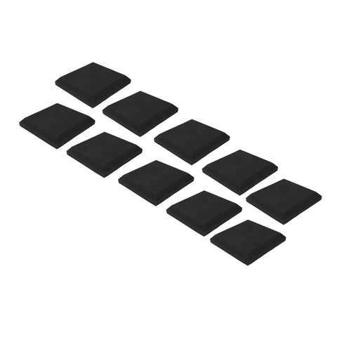Premium Soundproof Foam Panels for Studio Acoustic Treatment and Noise Reduction Wall Tiles to Banish Echoes and Dial in Crystal Clear Audio in Home Theater or Office Spaces with 30X30Cm Coverage, set of ten black panels.