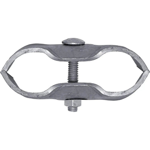Eight Pack Chain Link Fence Panel Clamps For 1 7 8 Inch Pipe Frames, Kennel Clamps With Bolts And Nuts, Saddle Style, Fits Dog Kennels Or Runs And Temporary Fences, Easy Install, Heavy Duty Hardware Included