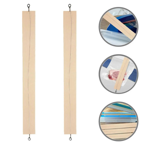 Top Shelf Replacement Heating Strip For Hand Sealer Two Pack Cloth And Tungsten Wire 2Mm Heat Element For Vacuum Shrink Wrap Bags, pair of heating strips.