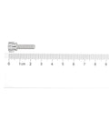 M4x16mm Brass Knurled Thumb Screws Deliver Knockout Grip For Rough Shop Jobs With No Sweat Installation And Tough Nickel Plated Shoulder Bolts Heavy Duty Pro Tools Replacement Kit For Workshop seen on a ruler for size reference.