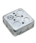 Twelve Pack Four Inch Square Electrical Boxes With One And A Half Inch Deep Metal Junction Boxes 21 Cubic Inches Galvanized Steel