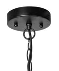 Ceiling mount detail of Outdoor Pendant Lights With Farmhouse Style Black Metal Hanging Porch Fixture And Clear Bubbled Glass Globe