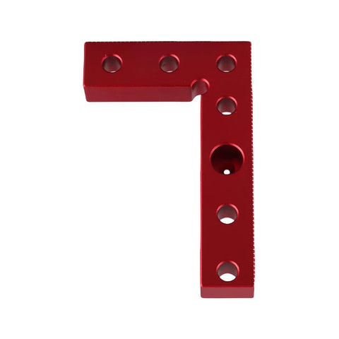 Orange Aluminum Alloy Self Centering Dowel Drill Guide And Center Scriber for Woodworking with visible holes and red finish