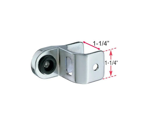 TP5510 B Strike And Keeper Die Cast Zamac Bracket For One And One Quarter Inch Doors Chrome Plated, detailed side view