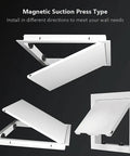 Rock Solid 2 Pack 12X12 Inch Metal Access Panels With Strong Magnetic Latch shown from multiple angles highlighting installation versatility.