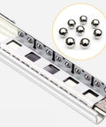 Heavy Duty Ball Bearing Drawer Slides 14 Inch Full Extension Side Mount Glides Handles 265 Lbs Loads with steel balls.