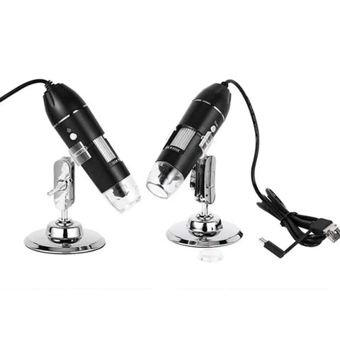 1600X Digital USB Microscope Camera 3 In 1 Portable Electronic Microscope For Soldering And LED Magnifier For Cell Phone Repair Dope Tool For PCB Inspections Coins Skin Hairs And DIY Projects, on metal stand
