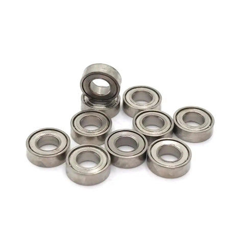 RC Car Bearing Upgrade Kit 10Pcs Assortment For 144001 144002 144010 124016 124017 Models, metal bearings on white background