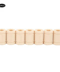 10 Pieces LM8UU Plastic Linear Bushings for 3D Printers, aligned on white background, smooth sliding bearings for 8mm rails