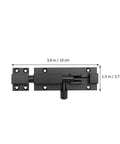 Heavy Duty Adjustable Sliding Latch Lock With Rust Proof Powder Coat Finish For Patio Gates And Yard Security Plus Tough As Nails Aluminum Build And Hella Secure Grip Perfect For Quick Weekend Repairs, 3.9in by 1.5in, black finish.