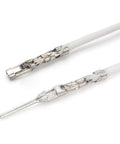 Close view of crimp pins from the Crazy Versatile 1550 Pieces Dupont Connector Kit With 2.54mm Pitch Includes Pin Headers Crimp Pins And Jumper Wires.