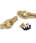 Premium Heavy Duty Brass Front Hub Carrier Assembly Kit For One Ten Scale Rc Rock Crawlers showing solid brass parts and hardware.