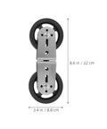 Pro Grade Double Pulley Roller For Home Gym And Cable Machine Silent Swivel Wheel Bearing Pulley Great For Weight Training And Clothesline Attachments Durable Eight Shaped Load Sharing For Smooth Quiet Operation, 8.6 x 3.4 in