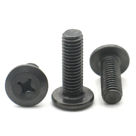 Socket Cap Screws Flat Head Set Black Carbon Steel Cross Recessed M4 M5 M6 M8 Corrosion Resistant For Furniture Cabinets And Precision Machinery Tough As Nails Wear Resistant Hardware Pack 100 Piece