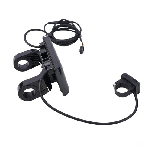 Electric Bike LCD Display Meter With Color Screen, Real-Time Speed, Ride Time, 24-60V auto-ID, 5-Pin SM Controller shown with cable