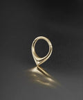 Thick V Shaped 16G Septum Ring 8mm Gold 316L Surgical Steel Puffed Hinged Teardrop Clicker Hoop For Septum Daith Helix Piercing
