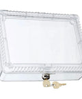 Large Thermostat Guard With Clear Plastic Cover And Keyed Lock Fits Most Thermostats Up To 8.25 In Wide By 5.75 In High