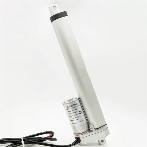Top Rated 12V Electric Linear Actuator With Massive 1500N Push Power And Super Speed 4mm Per Second Stroke Length For Heavy Duty Lift Projects That Are Total Game Changers, silver motor with wiring.
