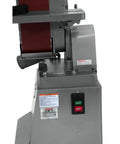 Built Like A Tank Industrial Belt Sander 6 X 48 Inch with control panel and dust chute for woodworking.