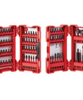 Milwaukee Shockwave 74-piece impact driver bit set in red case with assorted bits
