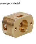Two Pack Brass Oldham Coupling For 3D Printer Upgrades, CNC Precision Coupler For Z Axis Lead Screw with M3 holes