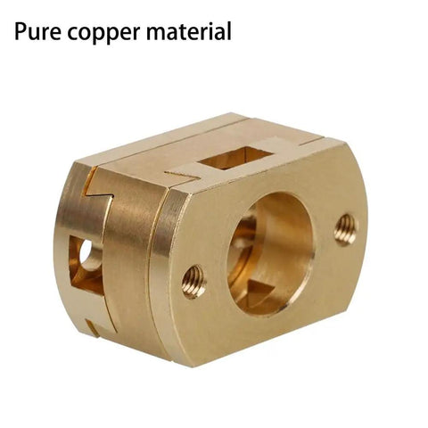 Two Pack Brass Oldham Coupling For 3D Printer Upgrades, CNC Precision Coupler For Z Axis Lead Screw with M3 holes