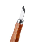 Wood Carving Tools Set 3 6 9 Piece Chisel Kit With Hand Handles Pro Grade High Carbon Steel Blades close-up view of a knife