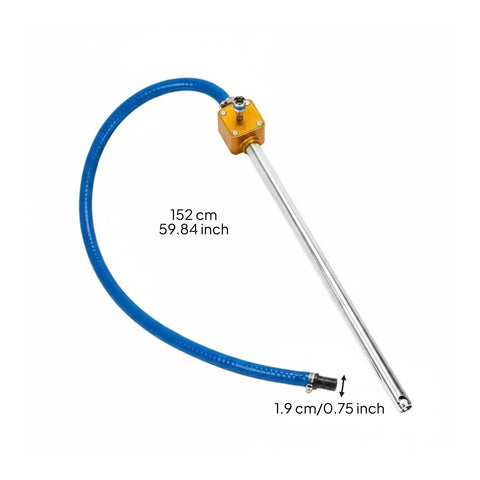 Drill Powered Oil Transfer Pump Made From Aluminum Alloy, Reversible Quick Transfer For Vehicle Service And Heavy Equipment Maintenance, Easy Fluid Handling, Fast Pro Grade Performance, 152 cm hose