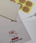 Using CA Glue Nozzle Extender Tips Set 200 Pieces For Precision Bottle Applicators on a Christmas card project.
