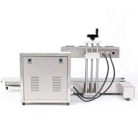 Continuous Induction Bottle Cap Sealer Machine Electromagnetic Seal Seals 20 To 80 Mm Caps 220V shown in stainless design