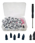 DIY Tire Repair Kit With Rubber Nails And Vacuum Insertion For Cars, Motorcycles And Trucks, Fast Self Service Patch Tool, 20 Pcs With Screwdriver