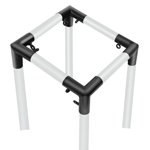 2 Inch Slant Roof Corner Canopy Fitting Kit For DIY Canopy Frames Heavy Duty Metal Connector For Carport Shed Gazebo Greenhouse Compatible With 4, 6, 8 And 10 Leg Setups (4 Leg Kits)