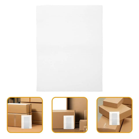 100 Pcs White EPE Foam Packing Pouches For Shipping And Storage displayed with boxes to reduce product damage