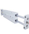 Rock Solid Double Acting Dual Rod Pneumatic Actuator Delivering Smooth Operator Linear Slide Table Control For 32 Millimeter Bore And Easy Stroke Swaps Across Factory Lines, 32mm bore, aluminum housing, dual rod design.