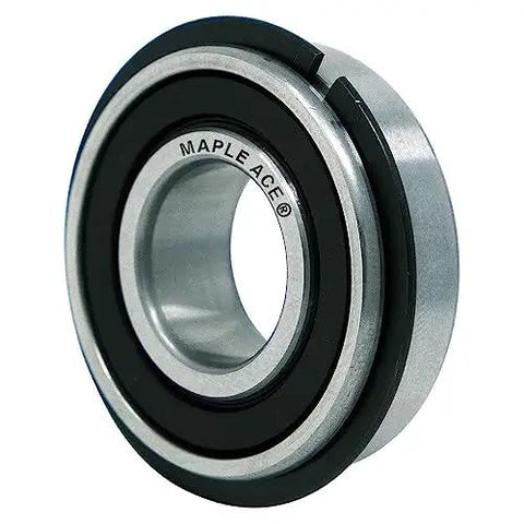 6205 2RSNR Deep Groove Ball Bearing With Snap Ring 25x52x15mm solid chrome steel construction with rubber seals.