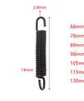 Heavy Duty Stainless Steel Tension Springs With Hooks Pack Of 10 Assorted Sizes for automotive repairs, showing 130mm spring.