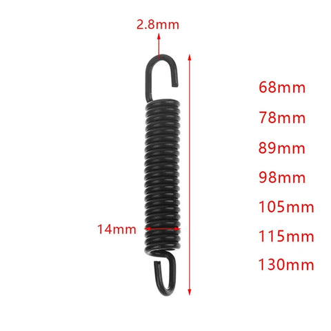 Heavy Duty Stainless Steel Tension Springs With Hooks Pack Of 10 Assorted Sizes for automotive repairs, showing 130mm spring.