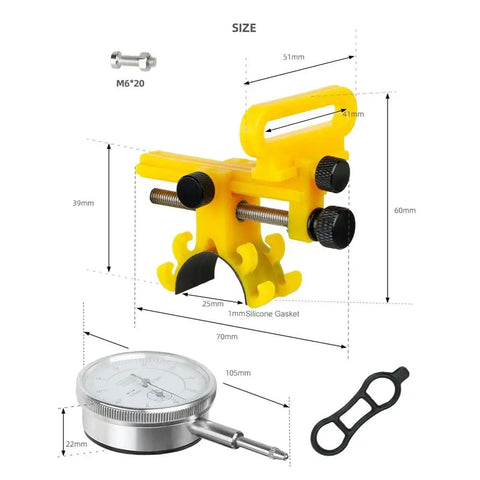 Bike Wheel Truing Stand With Percentage Gauge For 26 Inch To 29 Inch Wheels Portable Home Repair Stand With Nylon Protection Yellow