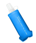 Blue Foldable Soft Water Bottle That Is Leakproof And Packable For Travel Hikes And Camping Ultra Flexible Pouch Design