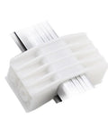 Heavy Duty Electric Push Rod Slide Block With Low Noise Linear Slider, white plastic material adapted for smooth motion.